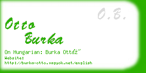 otto burka business card